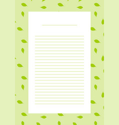 Note Template Page With Lines Natural Background