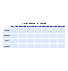 Social Media Calendar Template Creative Business