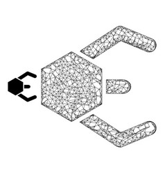 Network Mesh Microrobot Icon