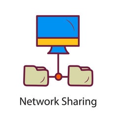 Network Sharing Fill Outline Icon Design