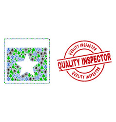 Quality Inspector Distress Badge And Star Calendar