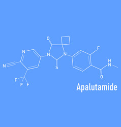 Skeletal Formula Of Apalutamide Molecule