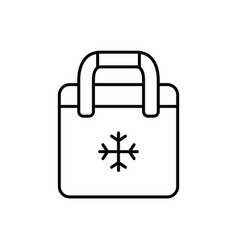 Bag Refrigerator Line Art Icon Picnic Cooler