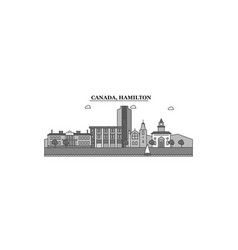 Canada Hamilton City Skyline Isolated