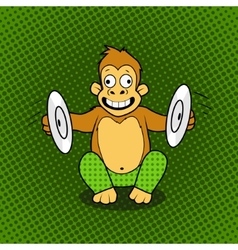 Monkey Playing Cymbals Cartoon