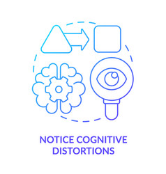 Notice Cognitive Distortions Blue Gradient