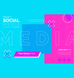 Colorful Find Me Social Media Background Design