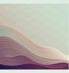 Japanese Background With Line Wave Pattern