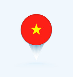 Map Pointer With Flag Of Vietnam