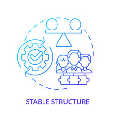 Stable Structure Blue Gradient Concept Icon