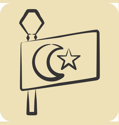 Icon Turkey Flag Related To Symbol Hand