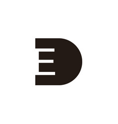 Letter E In D Geometric Symbol Simple Logo