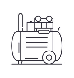 Air Compressor Icon Linear Isolated