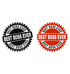 Best Boss Ever Black Rosette Stamp Seal