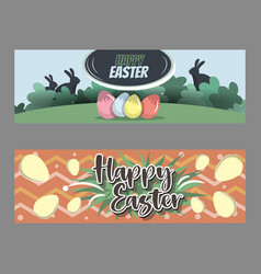 Easter Of A Set Of Banners