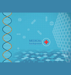 Medical Background With Elements Of Dna Pills