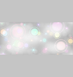 Silver Festive Background With Colorful Bokeh