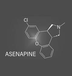 Asenapine Antipsychotic Drug Molecule Formula