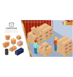 Isometric Packaging And Delivery Concept