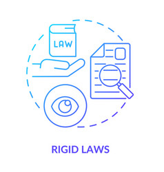 Rigid Laws Blue Gradient Concept Icon