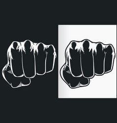 Silhouette Black Punch Tattoo Front Fist