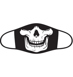 Skeleton Face Mask Skull Jaw Black And White