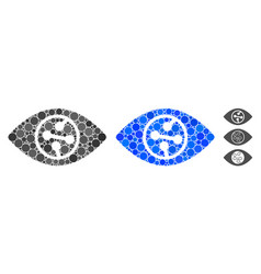 Smart Contact Lens Mosaic Icon Circle Dots