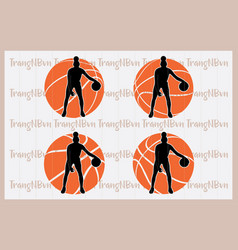 Girl Basketball Players Clipart