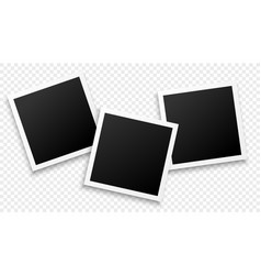 Three Photo Frames On Transparent Background