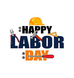 Labor Day Logo Hard Worker Strong Man World