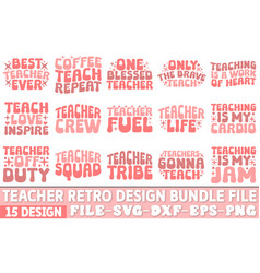 Teacher Retro Design File Bundle