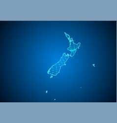 Abstract Digital Map New Zealand