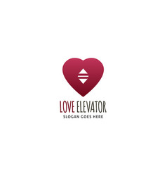 Love Lift Or Elevator Logo Template