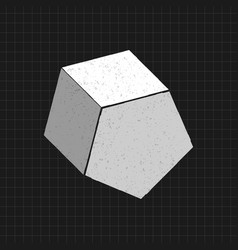 Gray 3d Pentagonal Prism On A Black Background