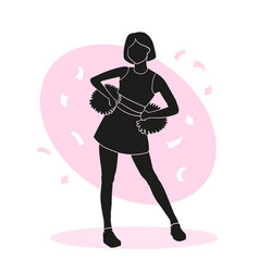 Hand Drawn Cheerleader Silhouette