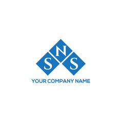 Sns Letter Logo Design On White Background