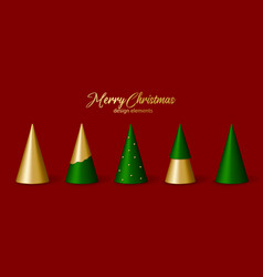 Christmas And New Year Decor Set Of 3d Cartoon