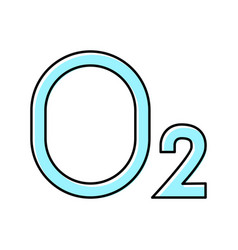 O2 Oxygen Color Icon