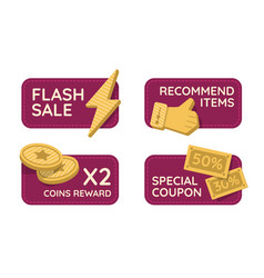 Sale Promotion Labels With Commercial Symbol