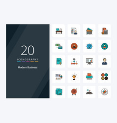 20 Modern Business Line Filled Icon For