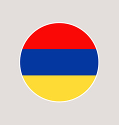 Armenia Circle Flag National Isolated