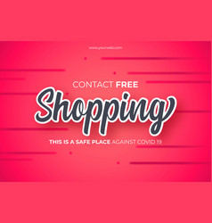 Contact Free Shopping Background Design