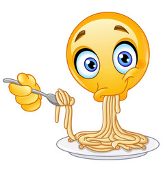 Emoticon Eating Spaghetti