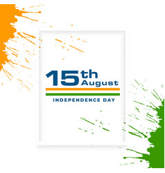 Independence Day Of India Watercolor Splatter