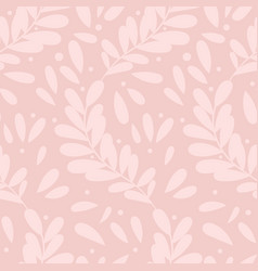 Delicate Pastel Pink Pattern With Leaves Elegant