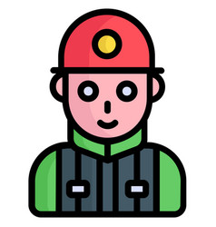 Indian Soldier Colored Line Icon Isolated