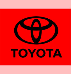 Toyota Brand Logo Car Symbol With Name Black