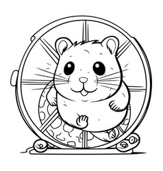 Hamster In The Mirror Black And White