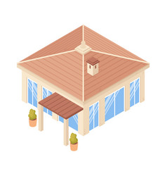 Isometric Beach Summerhouse Composition