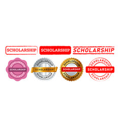 Scholarship Rectangle Circle Stamp And Seal Badge